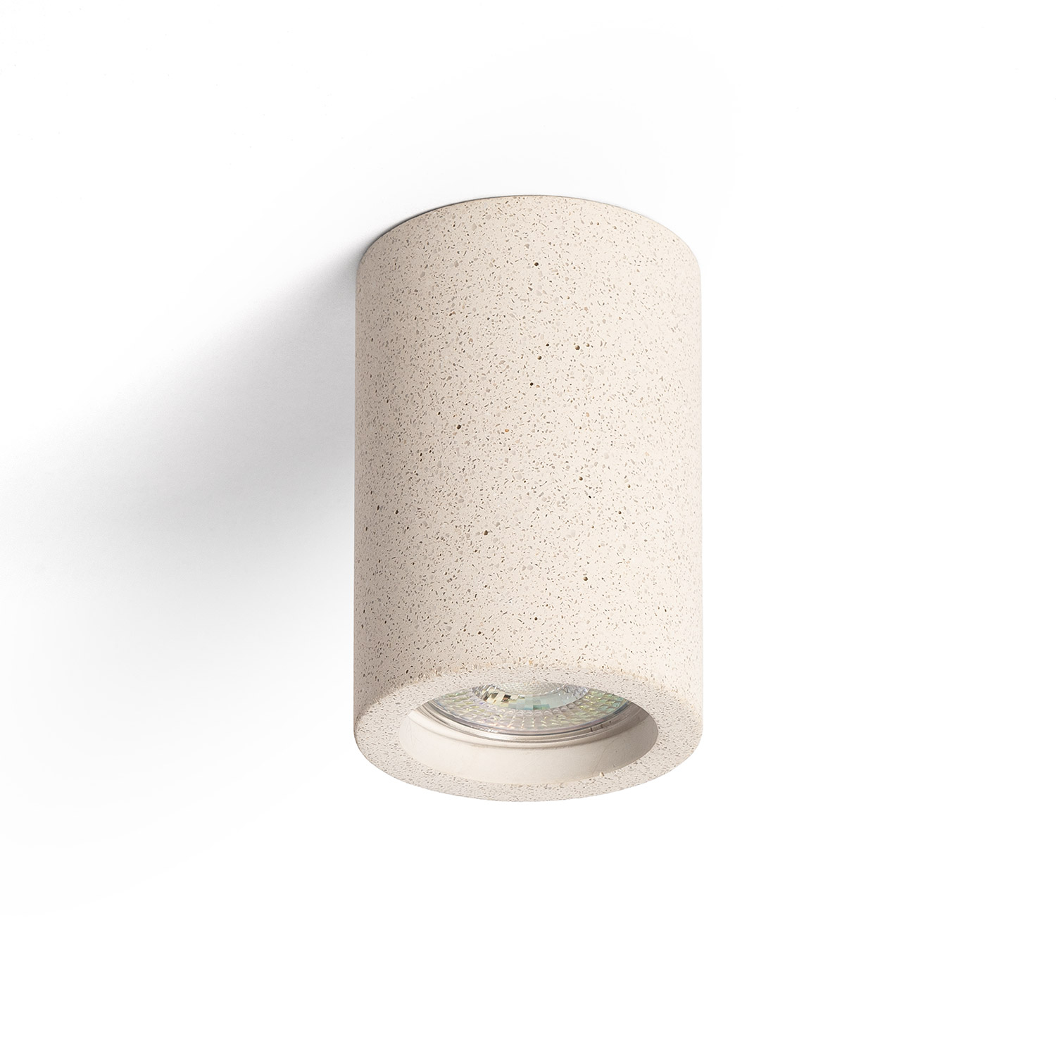 Ledkia – Plafonnier En Ciment Medan Beige – Design Industriel Moderne – Éclairage Contemporain Pour Salon Et Chambre – Compatible Ampoules Gu10