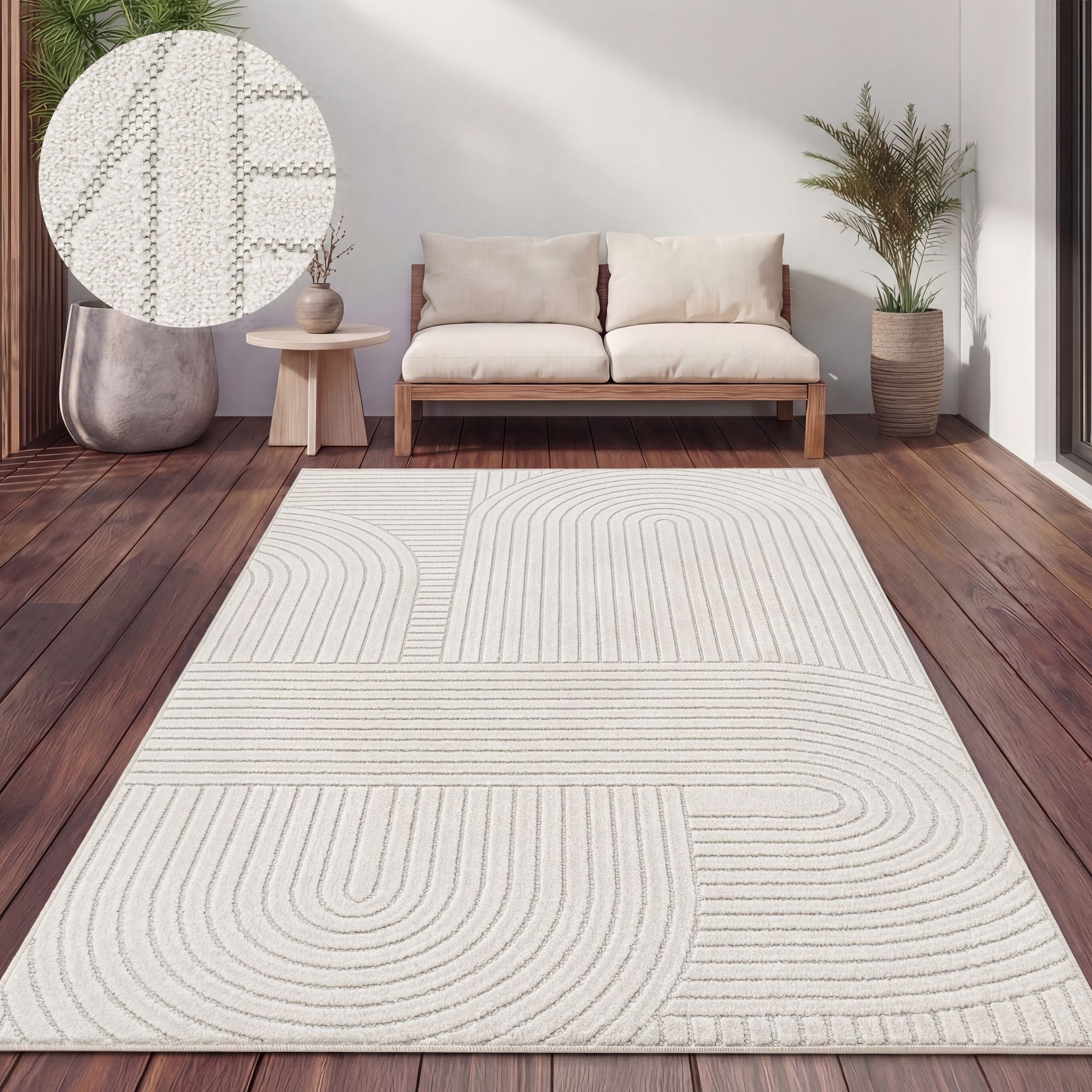 Paco Home Tapis Exterieur Terrasse Salon Cuisine Motif Scandinave Motif