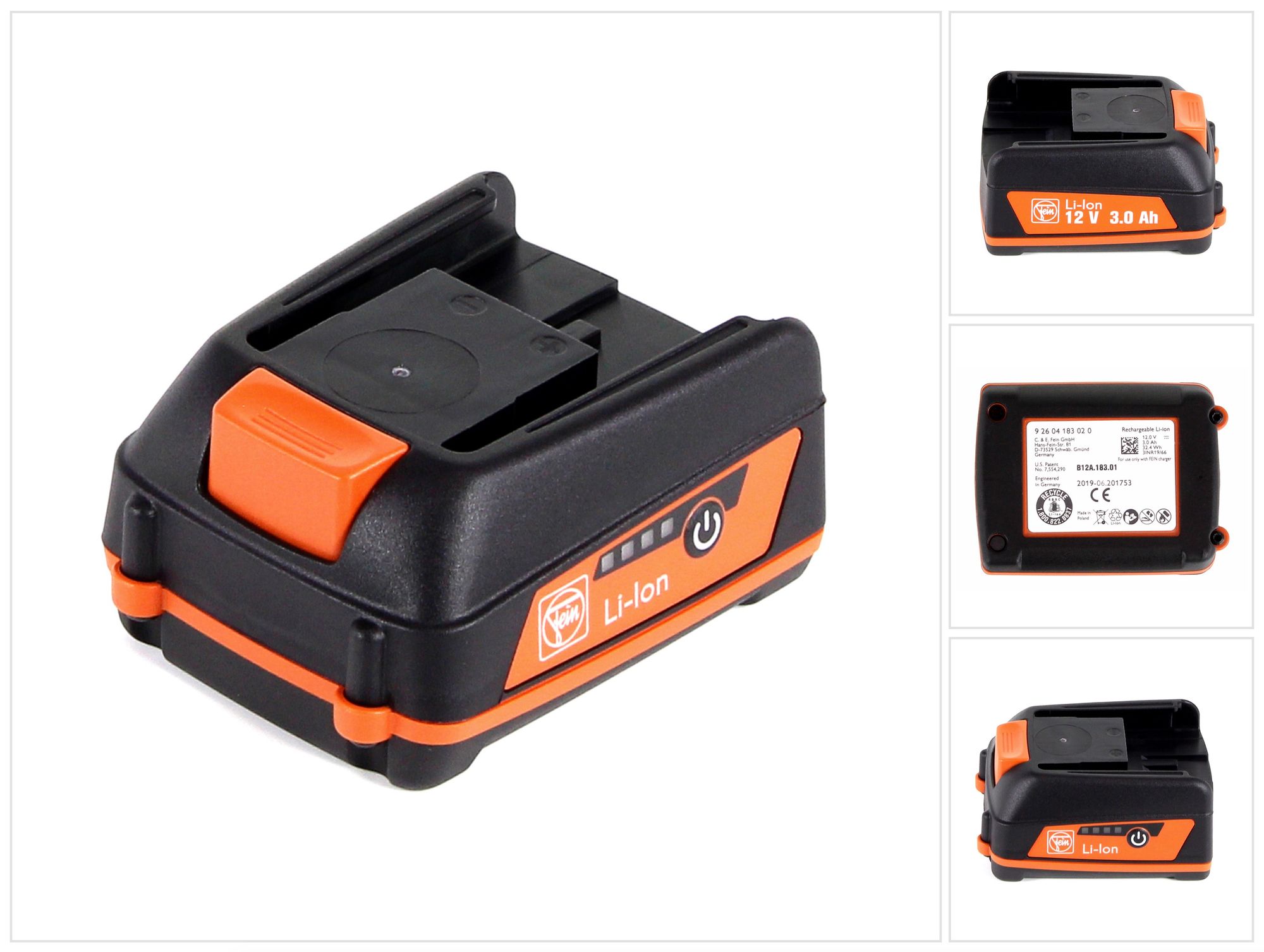 Fein 92604183020 Werkzeug-Akku 12 V 3 Ah Li-Ion