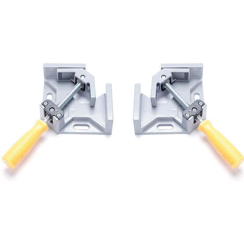 Serre-joint d'angle 90° en alliage d'aluminium, mâchoire pivotante réglable, lot de 2