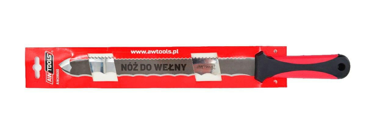 Awtools Mineralwollmesser - Doppelseitig - Edelstahlklinge 280 Mm - Scharfe Spitze - Ergonomischer Zweimaterialgriff - Bild 3