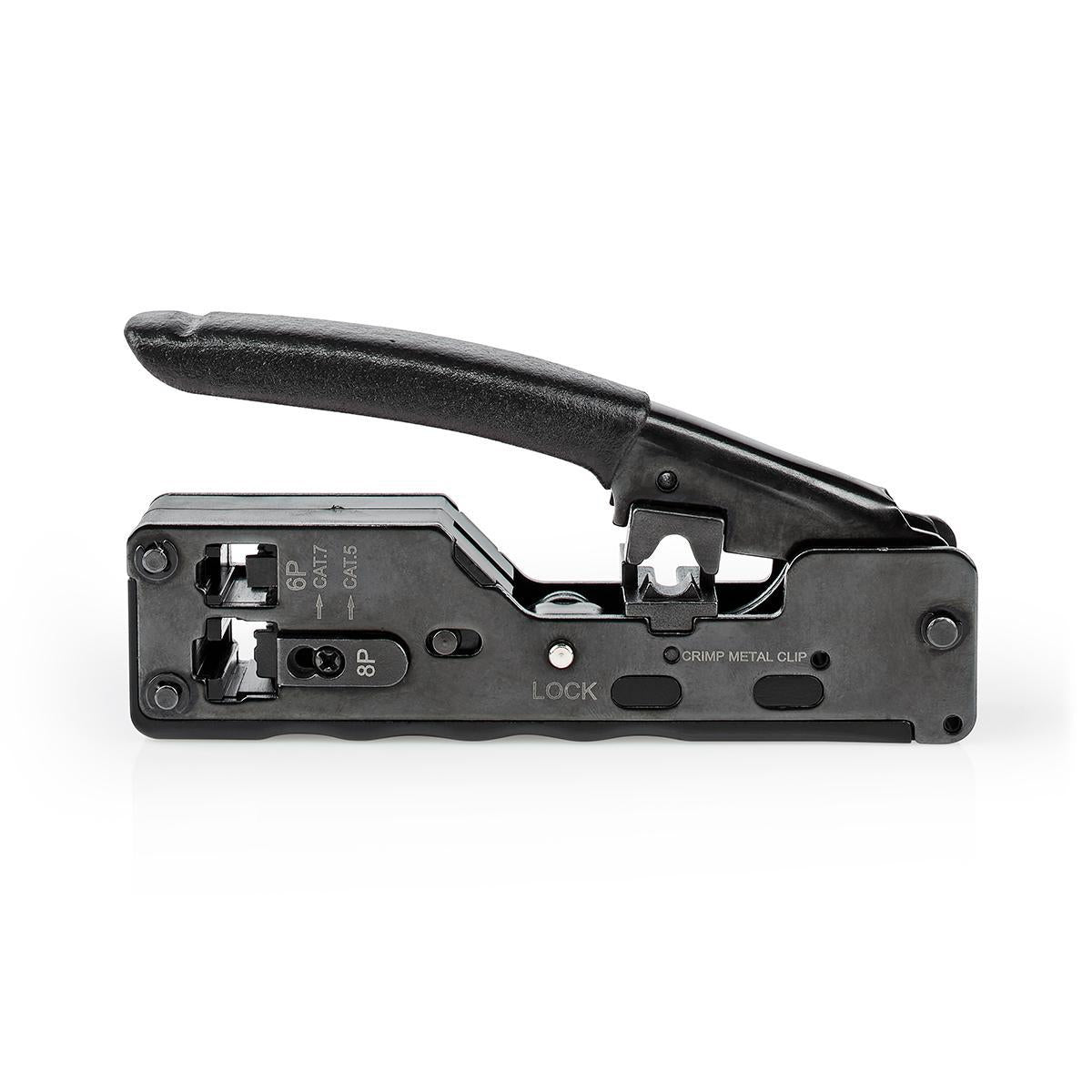 Nedis Schwarz Zange, Crimp Pliers Cat5 / Cat5e / Cat6 / Cat6a / Cat7 / Rj12 / Rj45 Cutting/Plier/Stripping Abs/Stee - Bild 3