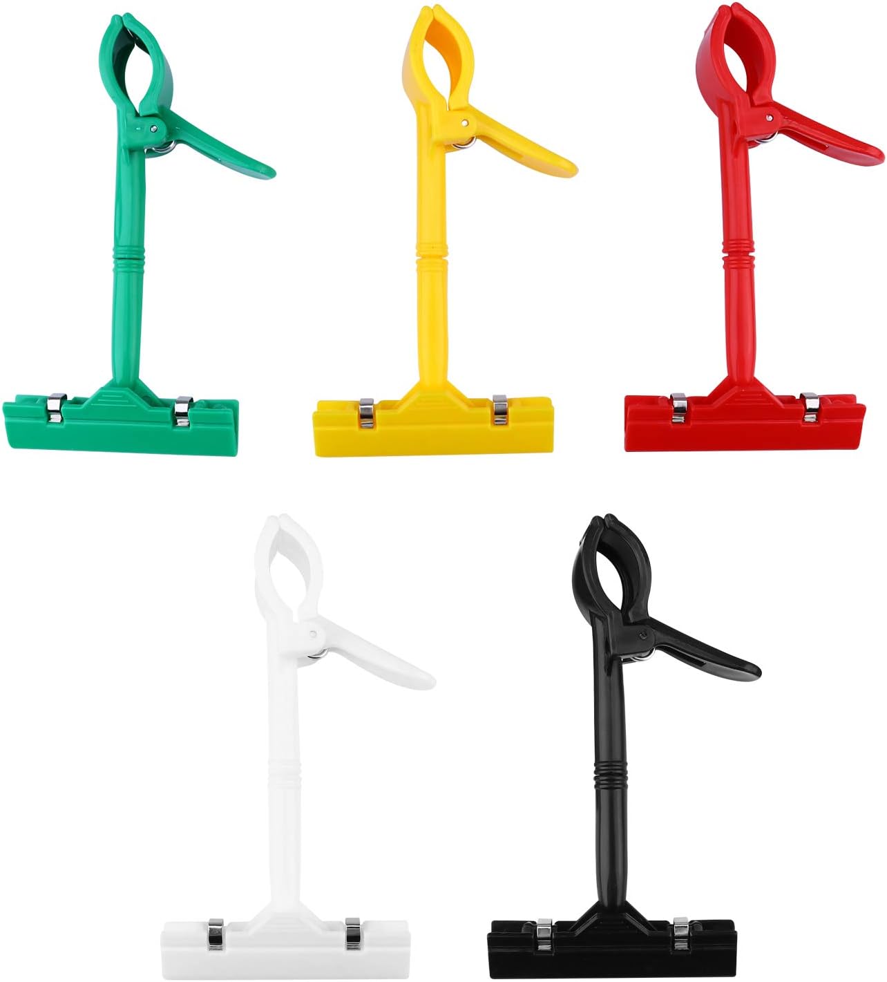 Porte-étiquettes en plastique pivotant, pince pour présentoirs et affiches, lot de 5