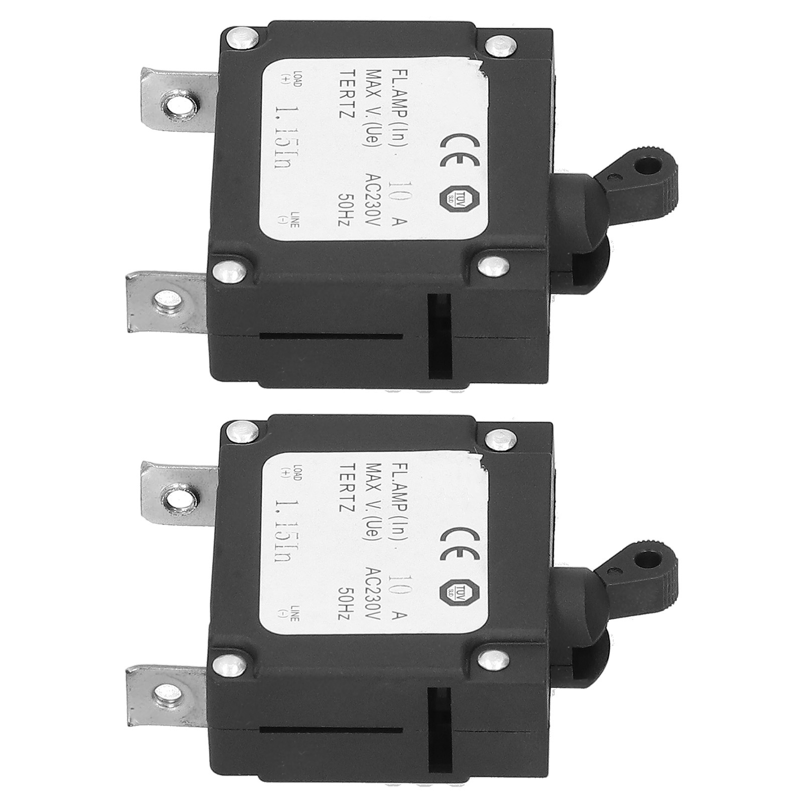 Disjoncteur différentiel pour générateur essence 168F 170F, 10 A 230 V, plastique, lot de 2