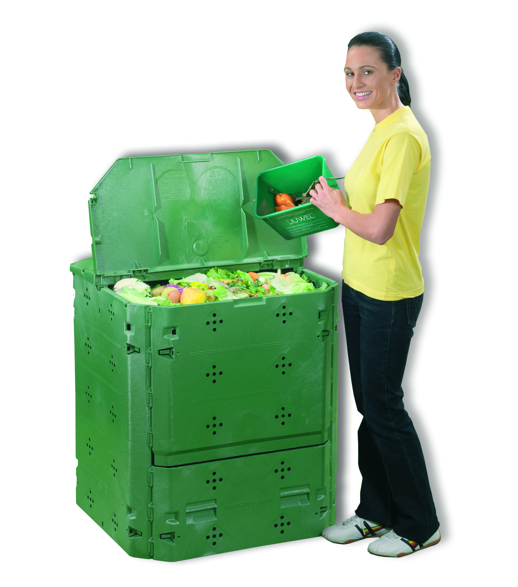 Juwel Komposter Bio 400, Inhalt 400 Liter, Recycling-Kunststoff, Geteilter Deckel, Witterungsfest - Image 3