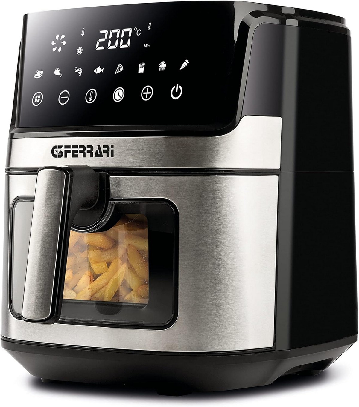 G3 Ferrari G10167 Friggisano Visual Friggitrice Ad Aria 1700w - 6,5 Litri Nero