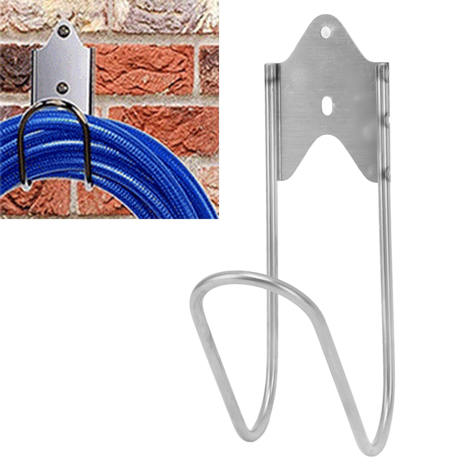 Support mural pour tuyau d'arrosage en acier inoxydable 304, 8,6 pouces, pour 90 pi de tuyau 1/2 po
