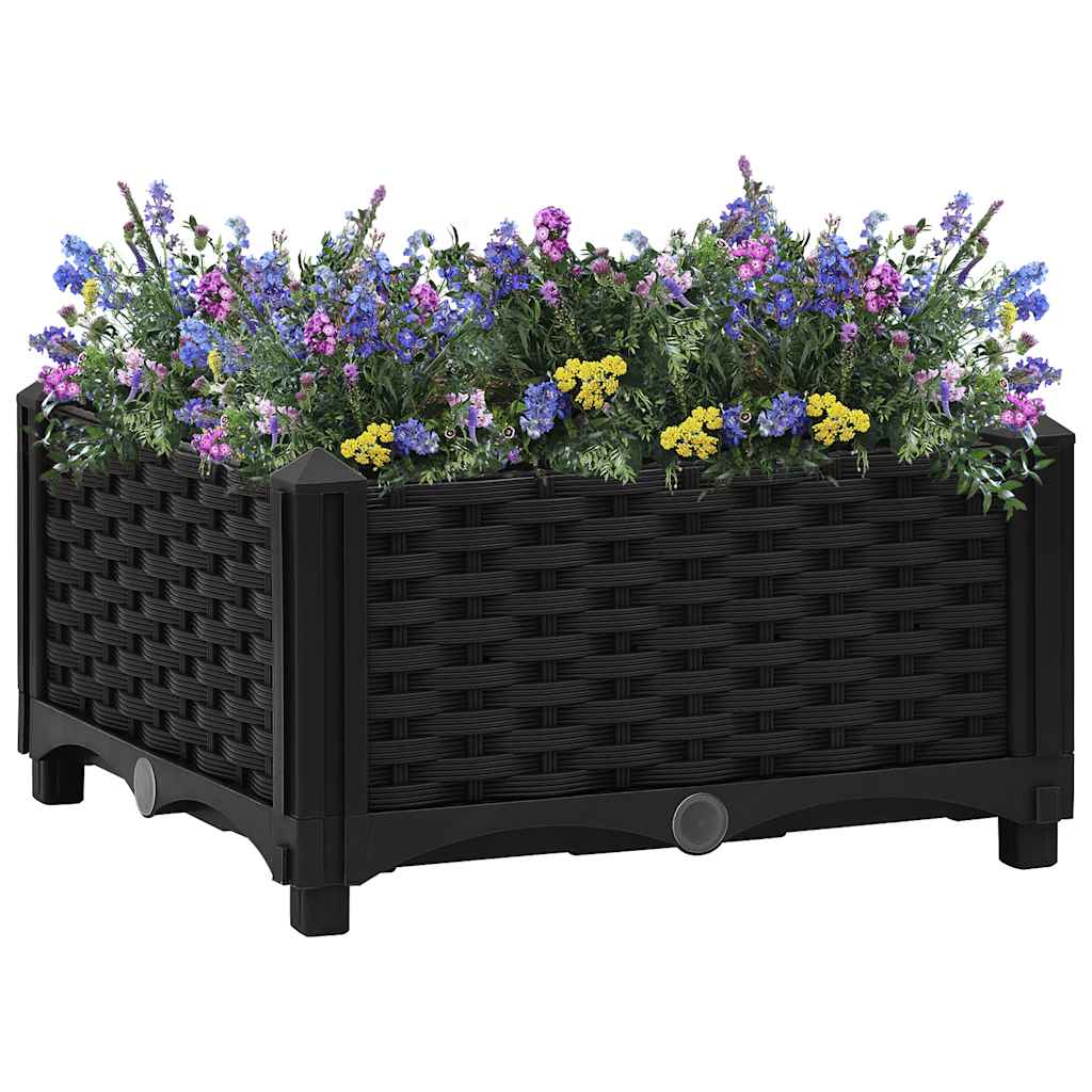 Vidaxl Schwarz Raised Bed 40X40x23 Cm Polypropylene