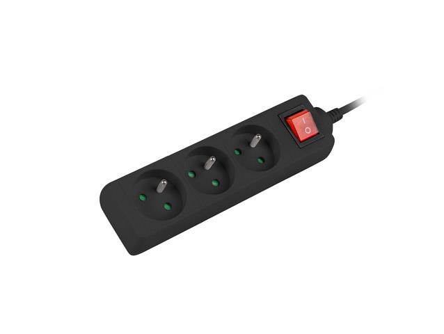 Steckdosenleiste - Lanberg - Ps1-03E-0300-Bk - 3 Steckdosen - 3M - Eingebauter Schalter - Bild 6
