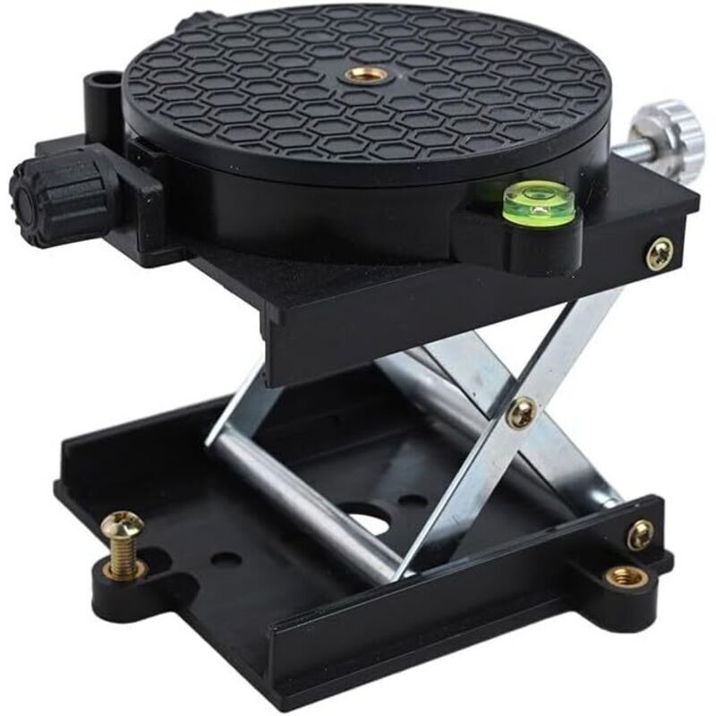 Table élévatrice pour défonceuse en aluminium, plateau 90 x 90 mm, réglage de 39 à 96 mm, noir