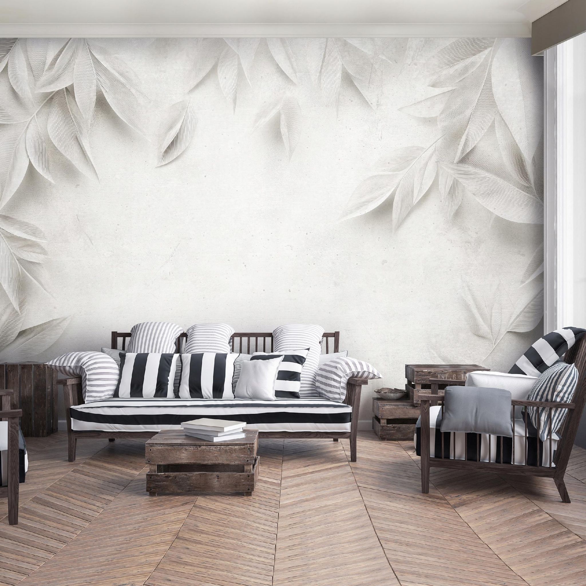 Wallarena Vlies Fototapete Blätter 400x280 Cm, Tapeten, Für Wohn Und Schlafzimmer, Vliestapete Wandtapete Tapete 3d Effekt- Inkl. Kleister - Natur Botanisch