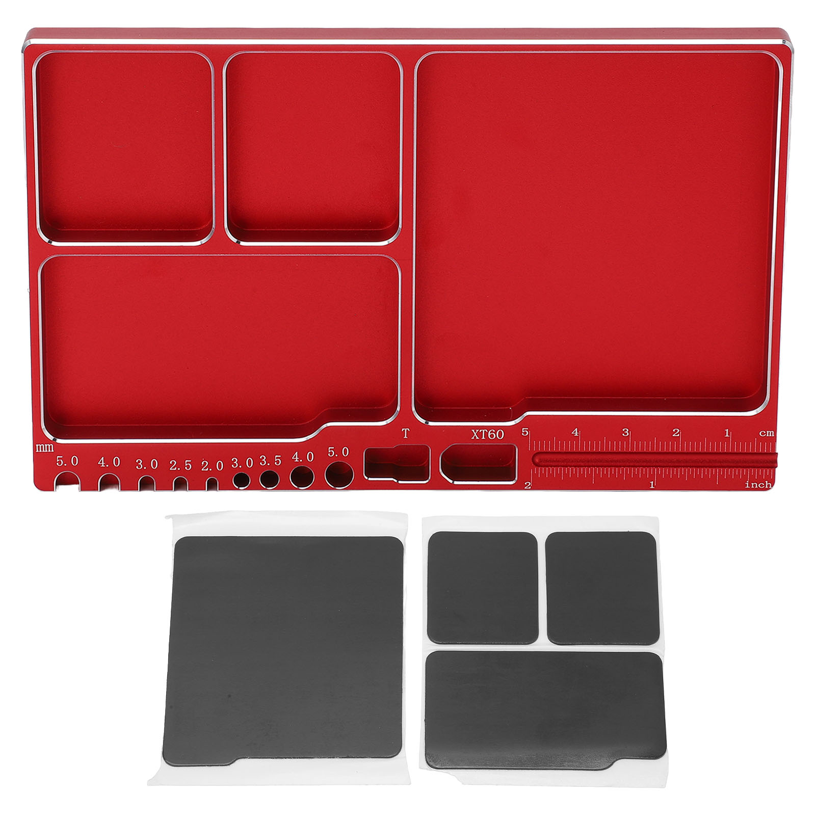 Plateau magnétique pour vis en alliage d'aluminium, tapis aimanté, 16 x 10 cm, pour réparation RC