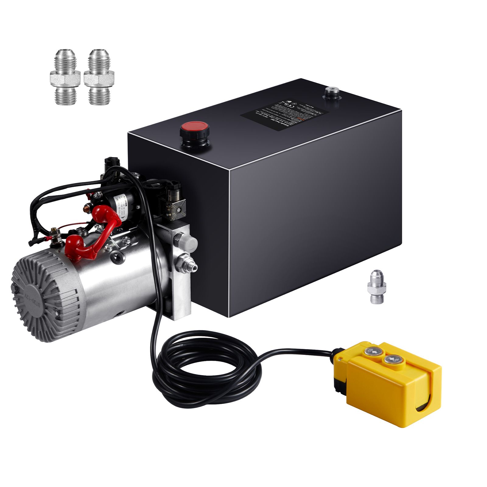 Pompe hydraulique 12 V double effet, débit 3,4 L/min, pression 220 bars, réservoir 15 L, pour benne tracteur