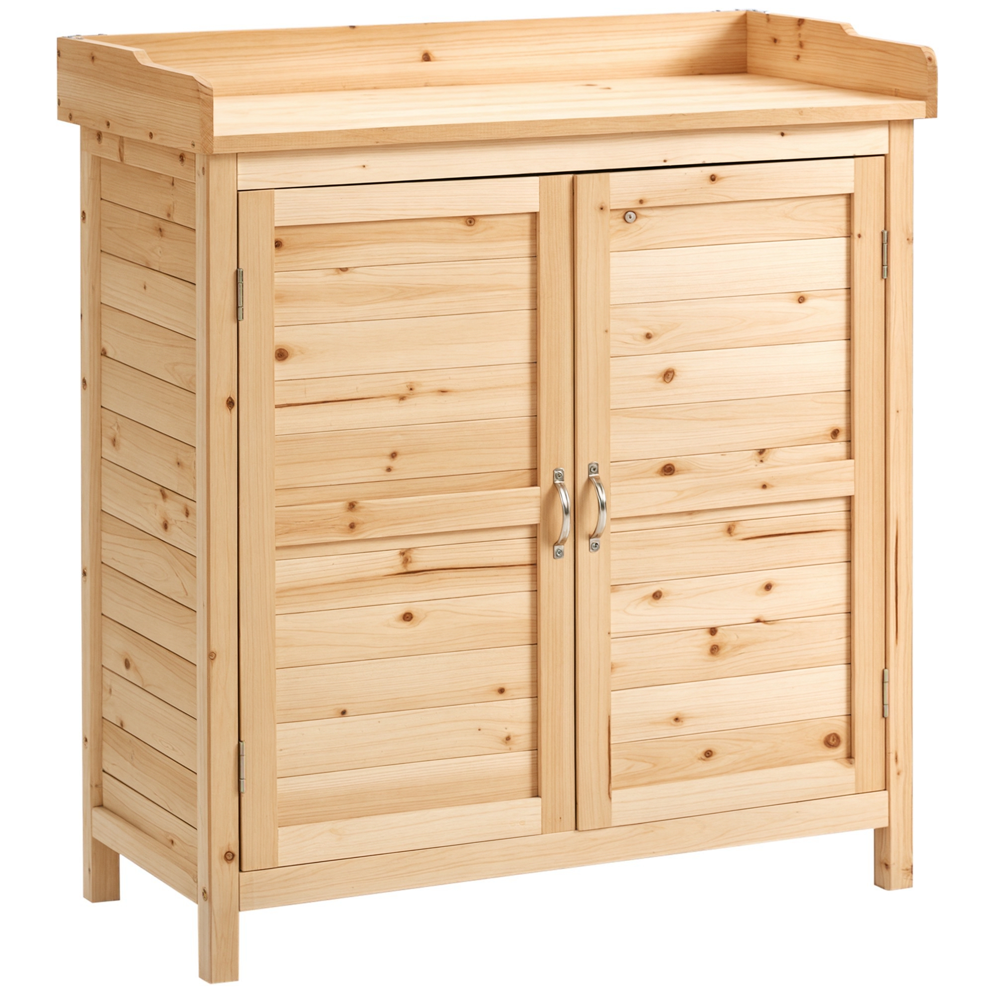 Outsunny - Armoire De Jardin Sur Pied Avec Plateau - Double Porte