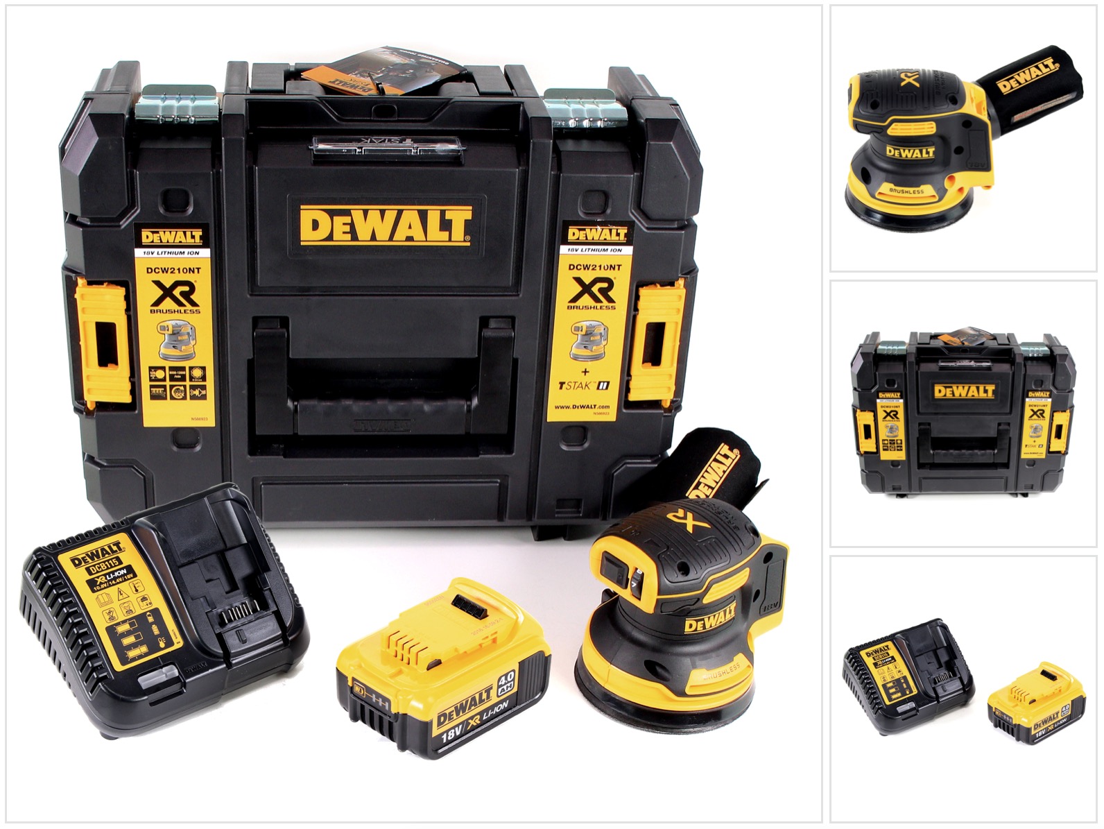 Dcw 210 M1 Akku Exzenterschleifer Brushless 18v 12.000u/min 125mm + 1x Akku 4, 0 Ah + 1x Schnellladegerät In Tstak - Dewalt