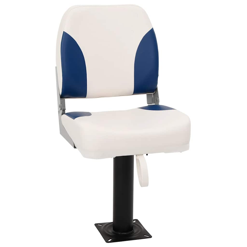 Vidaxl - 2 Piece Foldable Boat Seat Set Blue And White 41x36x48 Cm