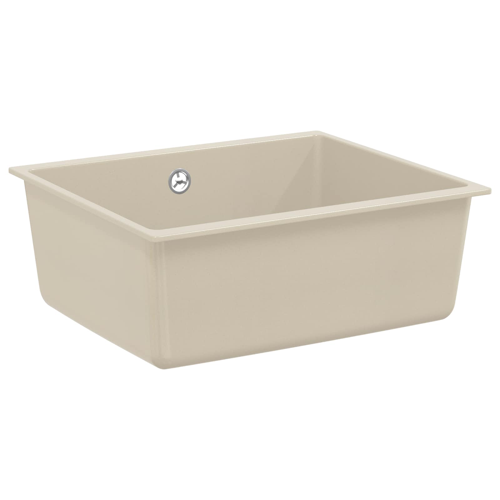 Sink 80% Quartz And 20% Resin 530 X 460 Mm Beige Vidaxl