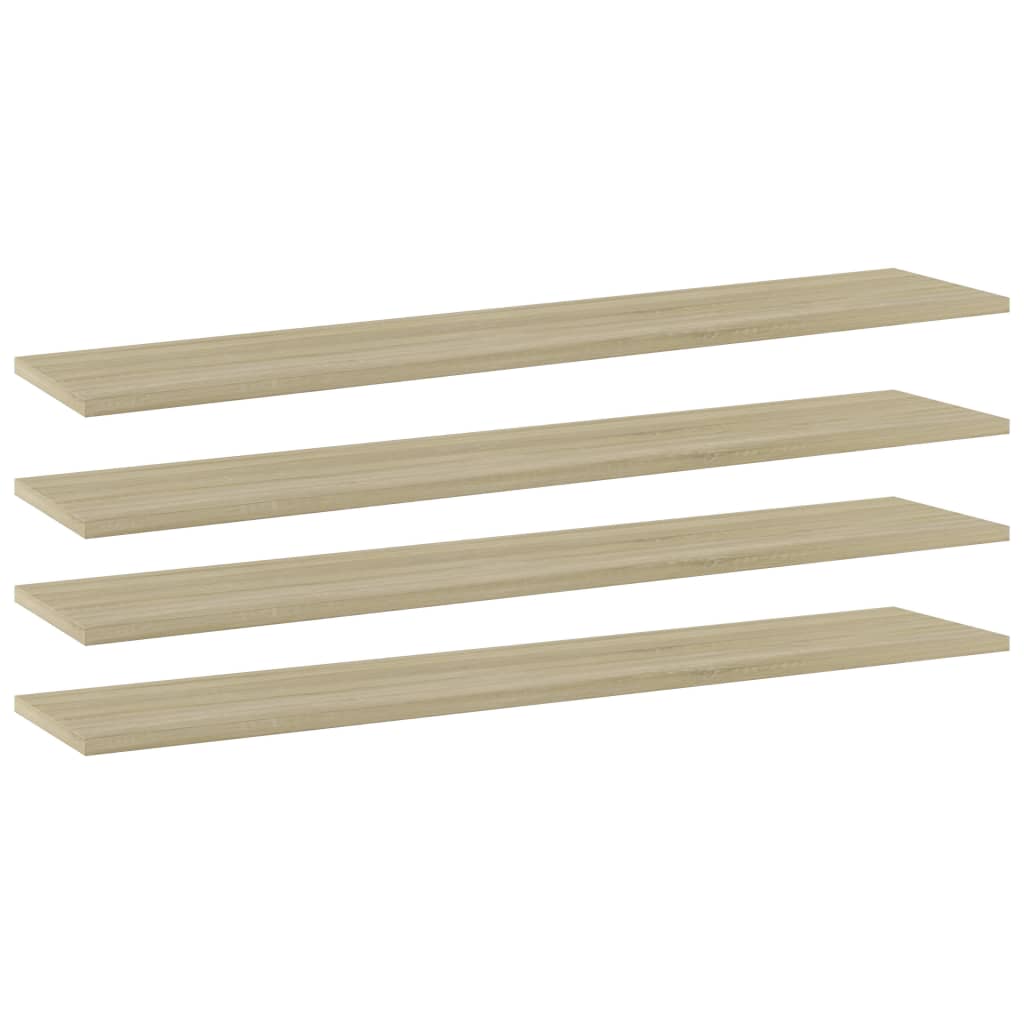 Vidaxl Braun Bookshelf Boards 4 Pcs Sonoma Oak 100X20x1,5 Cm Engineered Wood