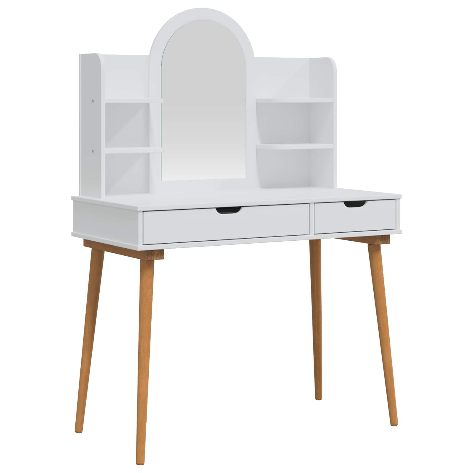 Vidaxl Weiß Dressing Table Set Fauske 4 Pcs White 100 X 50 X 143 Cm