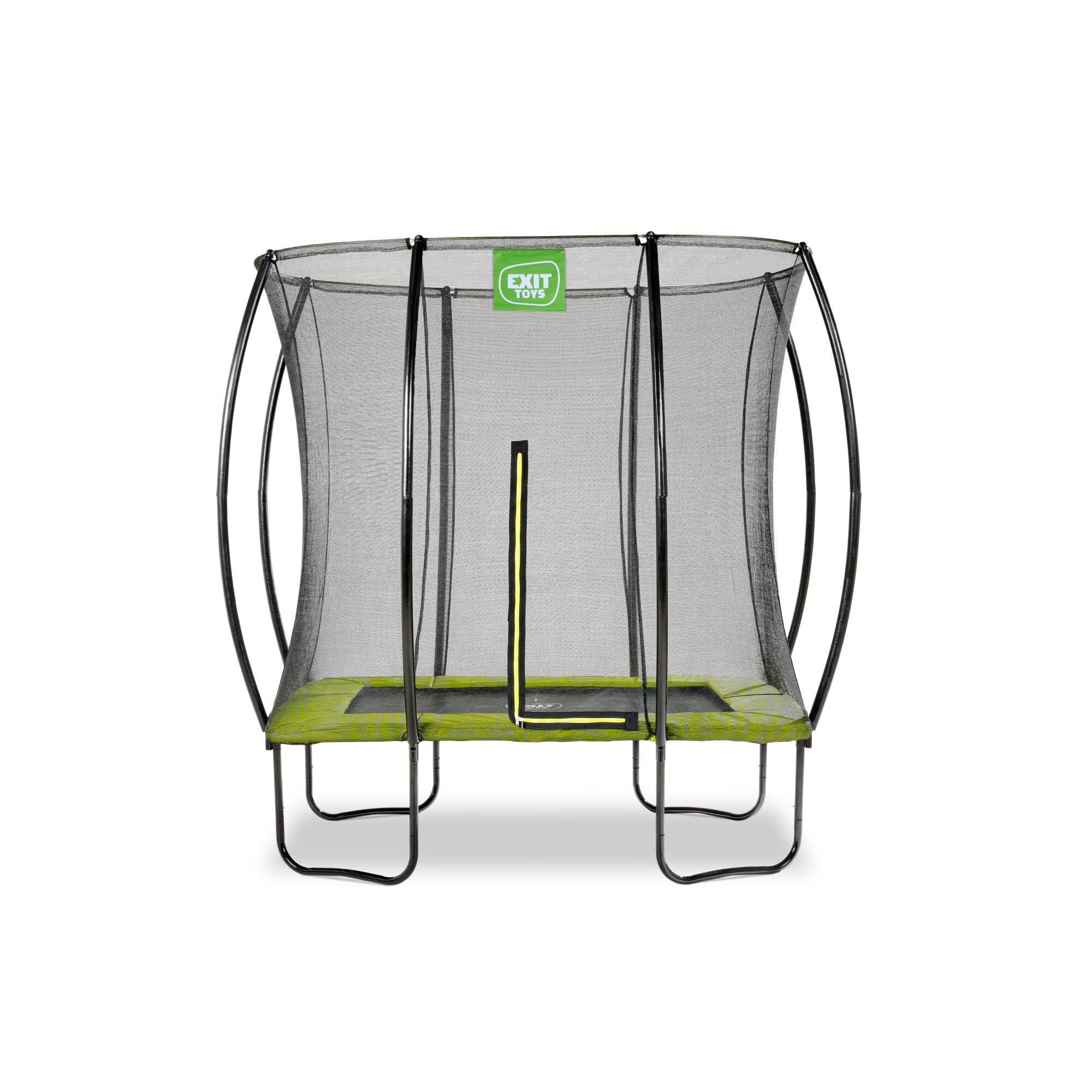EXIT Toys Silhouette Trampolin 153 x 214 cm, Rechteckiges Gartentrampolin mit Sicherheitsnetz in Schwarz bis 100 kg belastbar - Bild 3