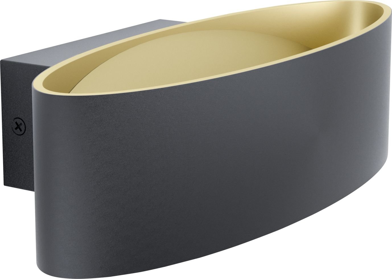 EGLO LED Wandlampe Maccacari, 1 flammige Wandleuchte, Minimalismus | Wandstrahler innen aus Aluminium, Stahl und Kunststoff, Wohnzimmerlampe, Flurlampe in Schwarz, Gold, Transparent - Bild 3
