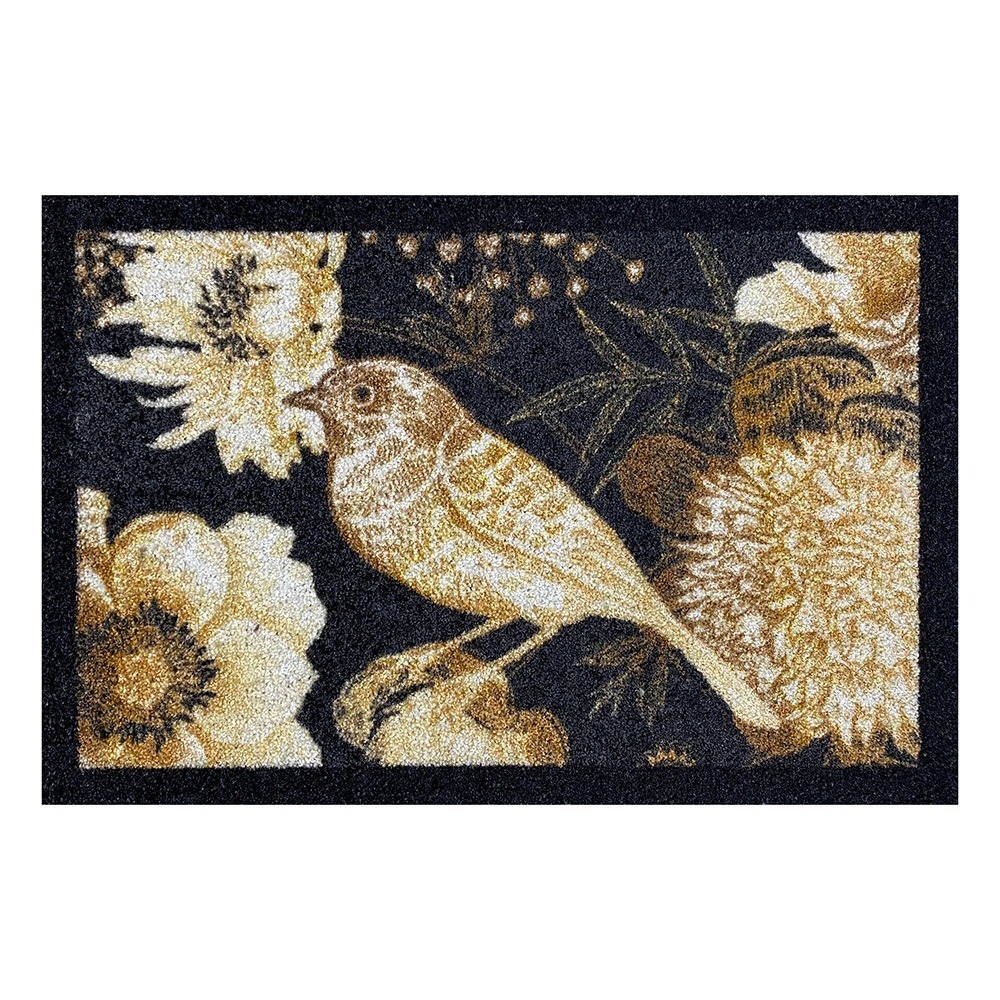 Vica Türmatte - 'golden Bouquet' - Anthrazit - 40x60 Cm