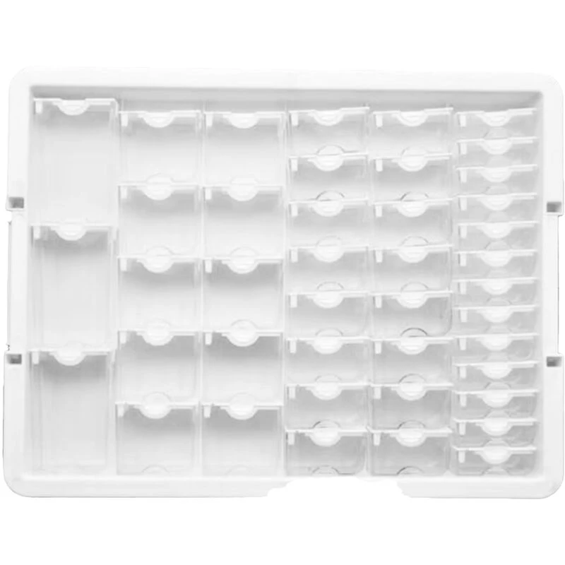 Boîte de rangement transparente pour perles diamant, 42 compartiments, plastique, blanc