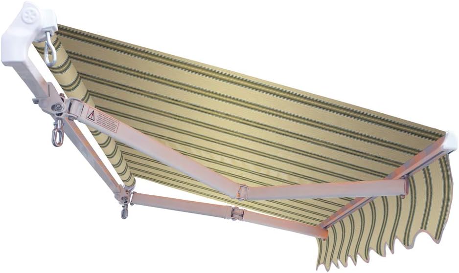 Verdelook Reclinierbare Markise Panarea Beige/Grün 300 X 250 Cm 3000000952153