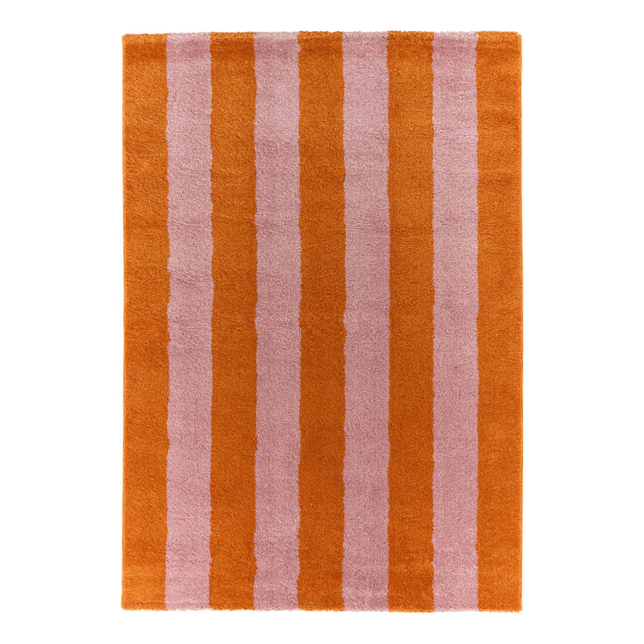 Sweeek Indoor Rug With Orange And Pink Stripes 80x140 Cm - Pablo