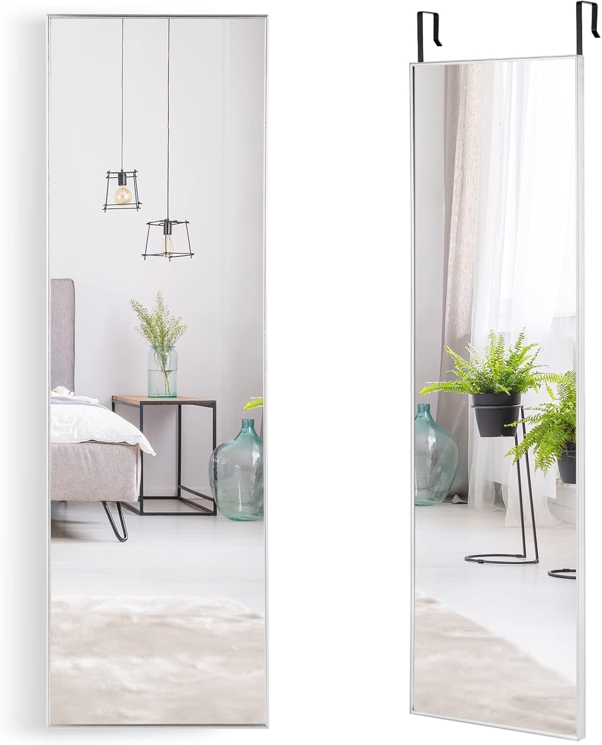 Costway – Miroir Mural Pleine Longueur 120 X 37 Cm – Cadre En Aluminium