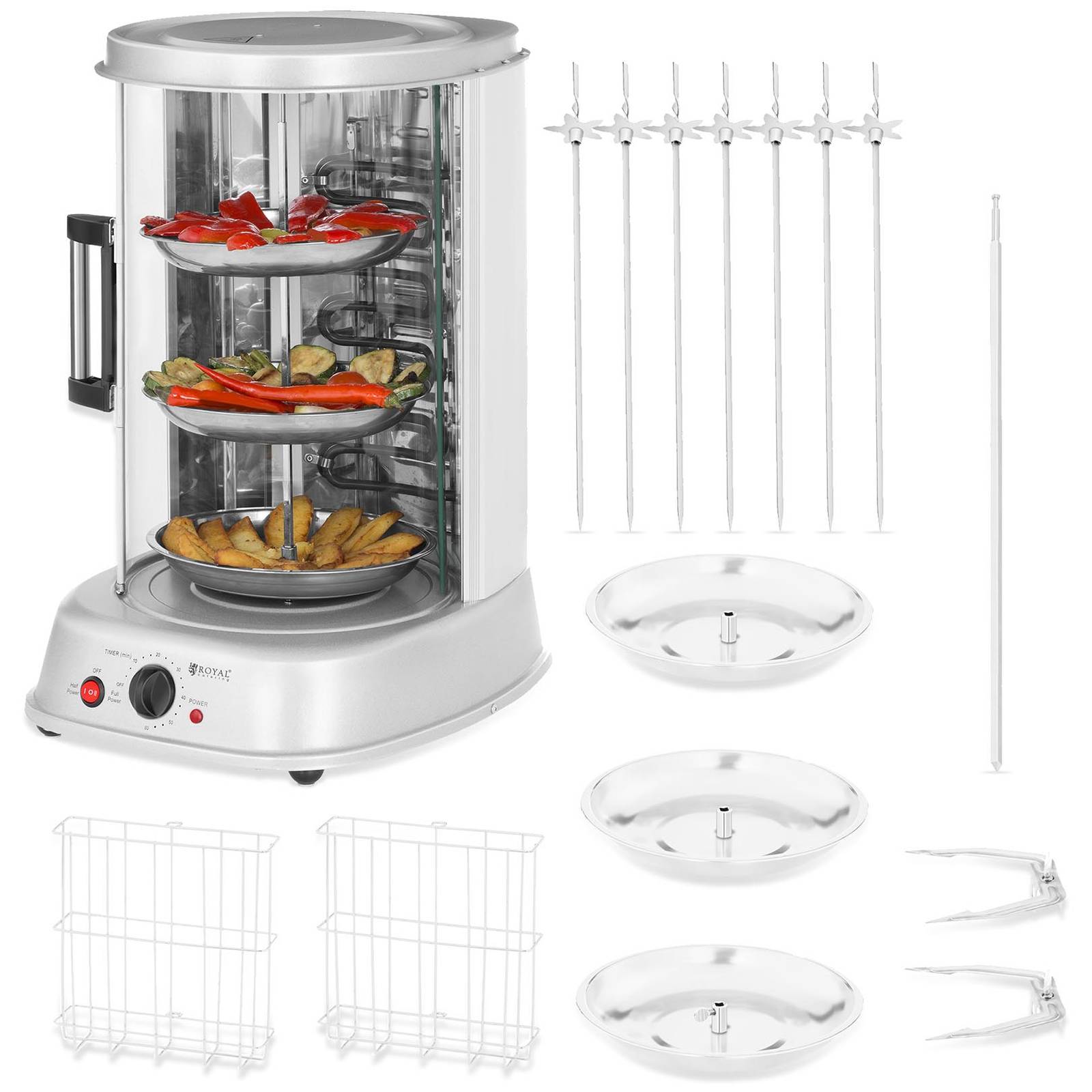 Royal Catering Silbern B-Ware Vertikalgrill 4-In-1 1.800 W 31 L - B-Ware Gastronomie - Image 2
