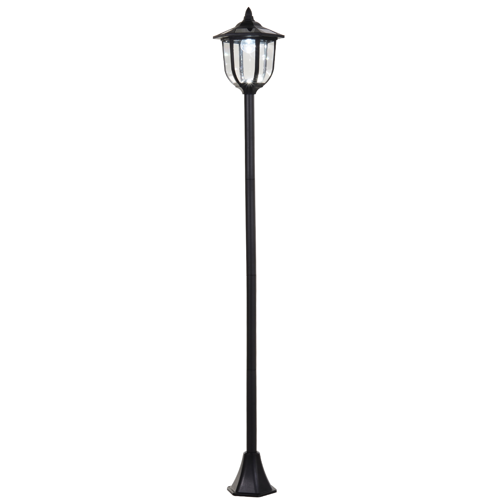 Luminaire Extérieur Solaire Lampadaire Lanterne Classique Led 60 Lm