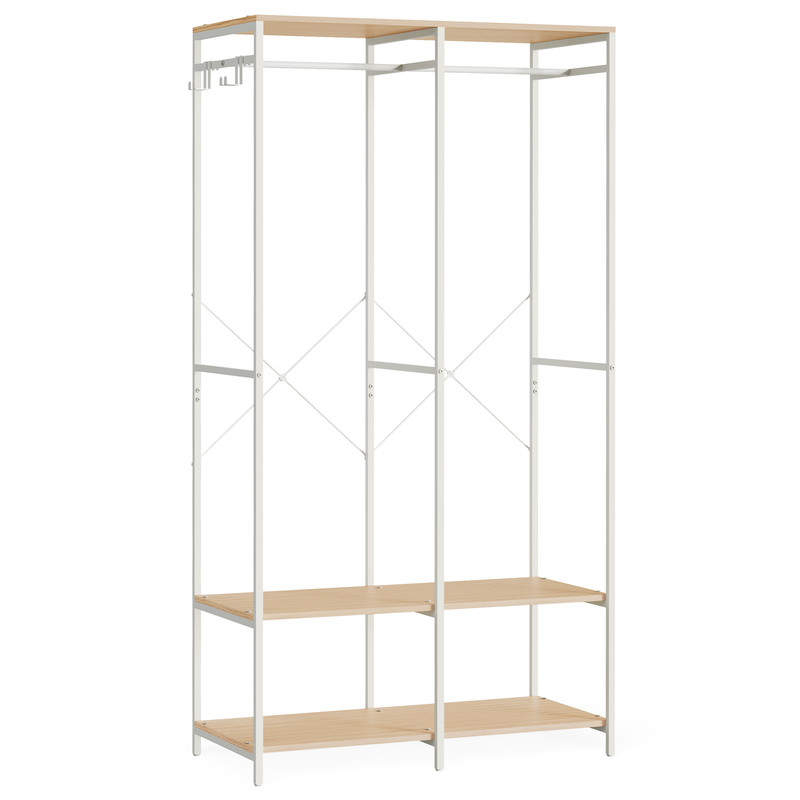 Songmics – Penderie Métal Pliable 40 X 94,5 X 180 Cm – Étagères De