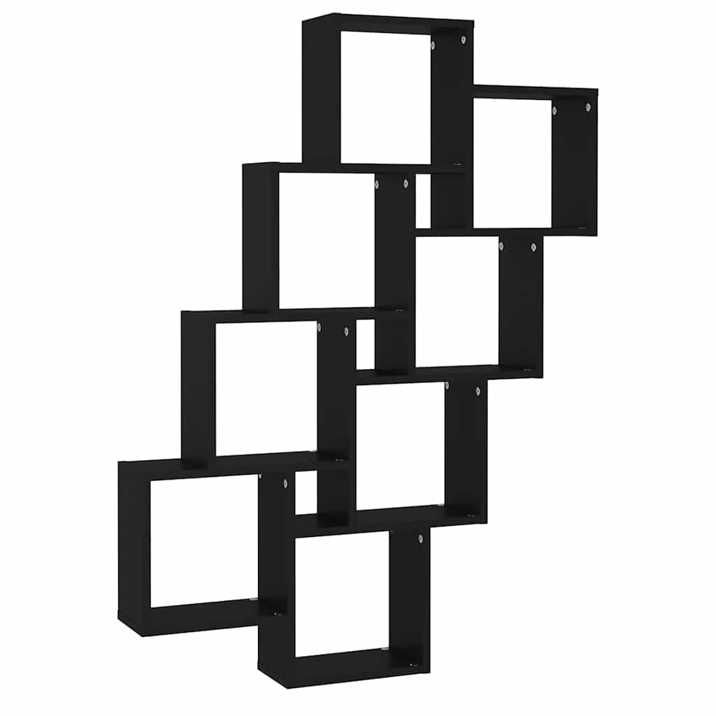 Vidaxl Schwarz Würfelregal 90X15x119 Cm Holzwerkstoff