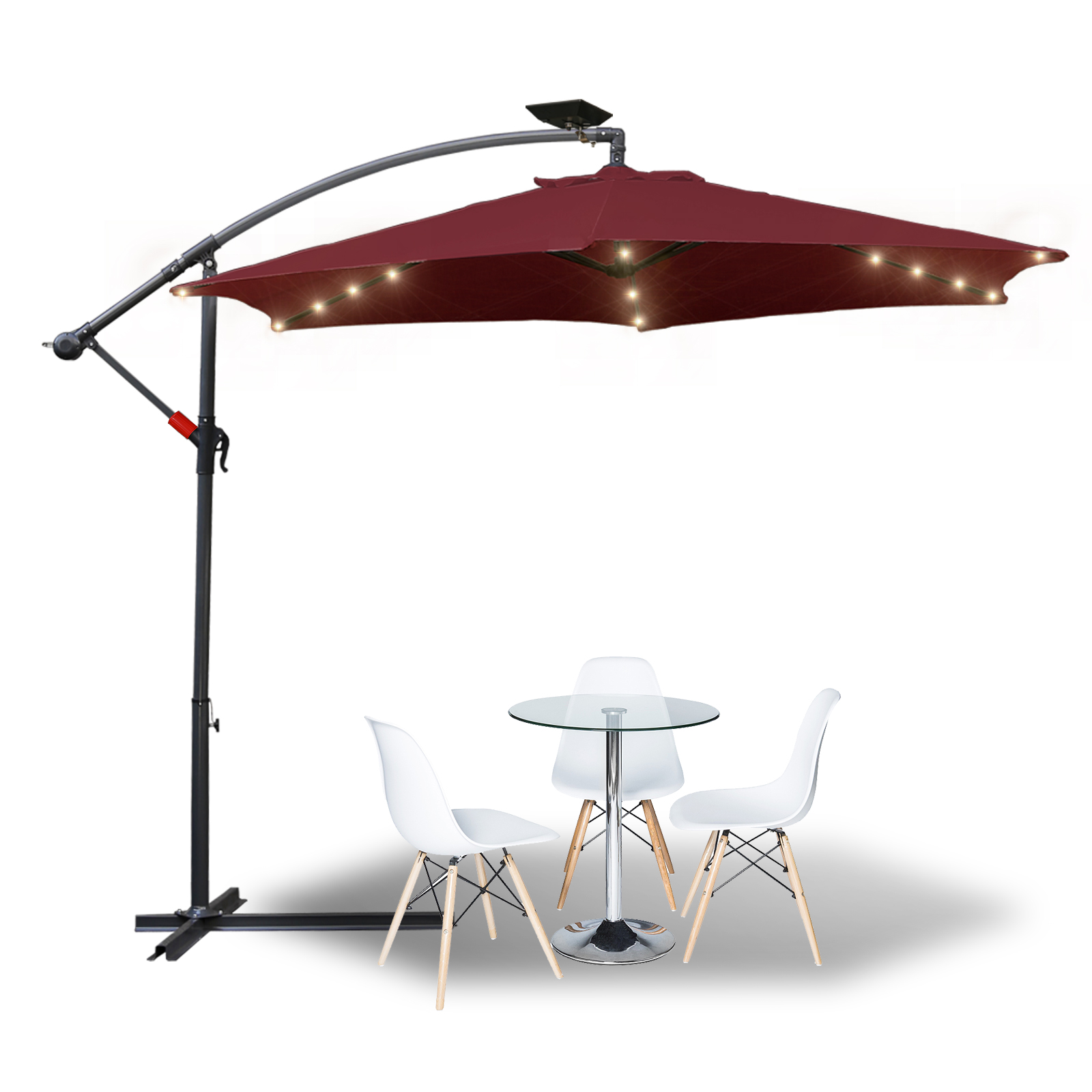 Einfeben Parasol De Jardin Parasol 3.5m Exterieur Pour Plage Terrasse