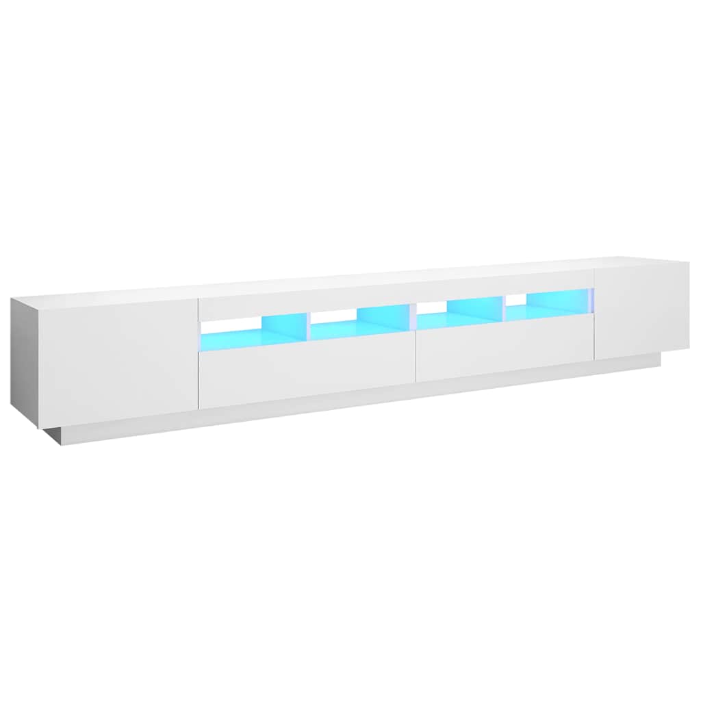 Vidaxl Weiß Tv-Schrank Mit Led-Leuchten 260X35x40cm