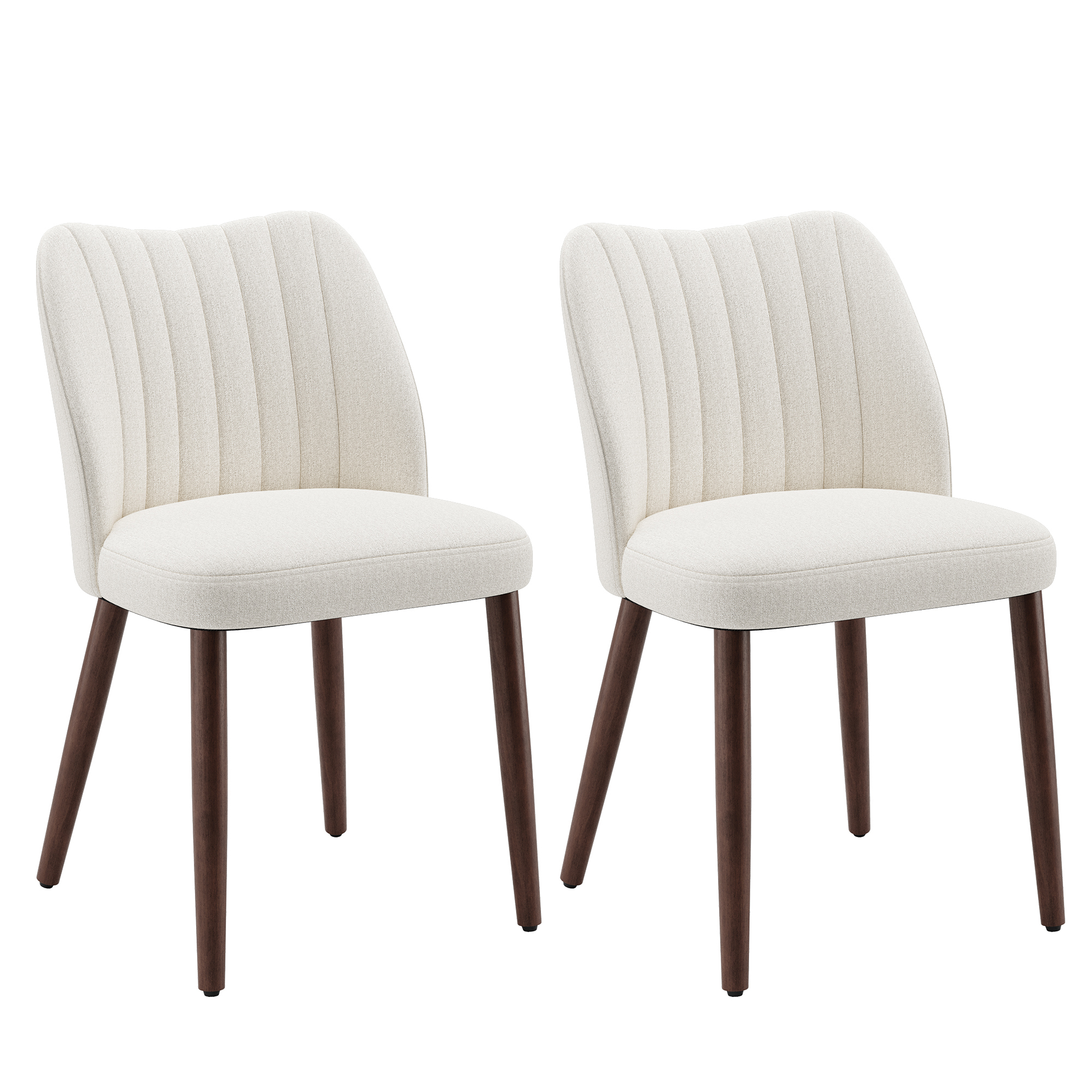 Colamy Lot De 2 Chaises De Salle À Manger Rembourrées En Tissu,coussin