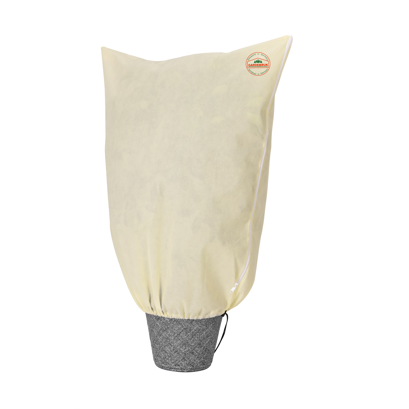 Gardebruk® Kübelpflanzensack Reißverschluss Garten Frostschutzhaube Winterschutzhaube Pflanzenschutzhaube Frostschutzvlies Beige 1,2x1,8m