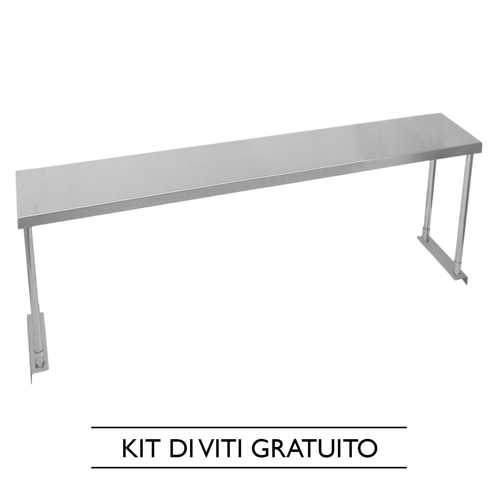 Kukoo Gastronomie Edelstahl Regal 180Cm 5055986118930 - Image 2