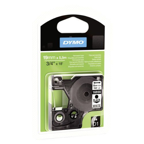 Dymo Industrie-Schriftband 18765 - Permanent, 19 mm Breite, Schwarz auf Weiß - Image 5
