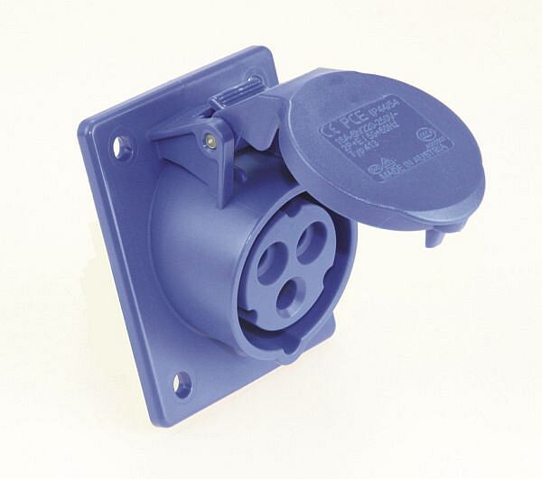 16A CEE Anbausteckdose IP44 schräg 3-polig 16 A Steckdose 3p PCE 413-6 - Image 4