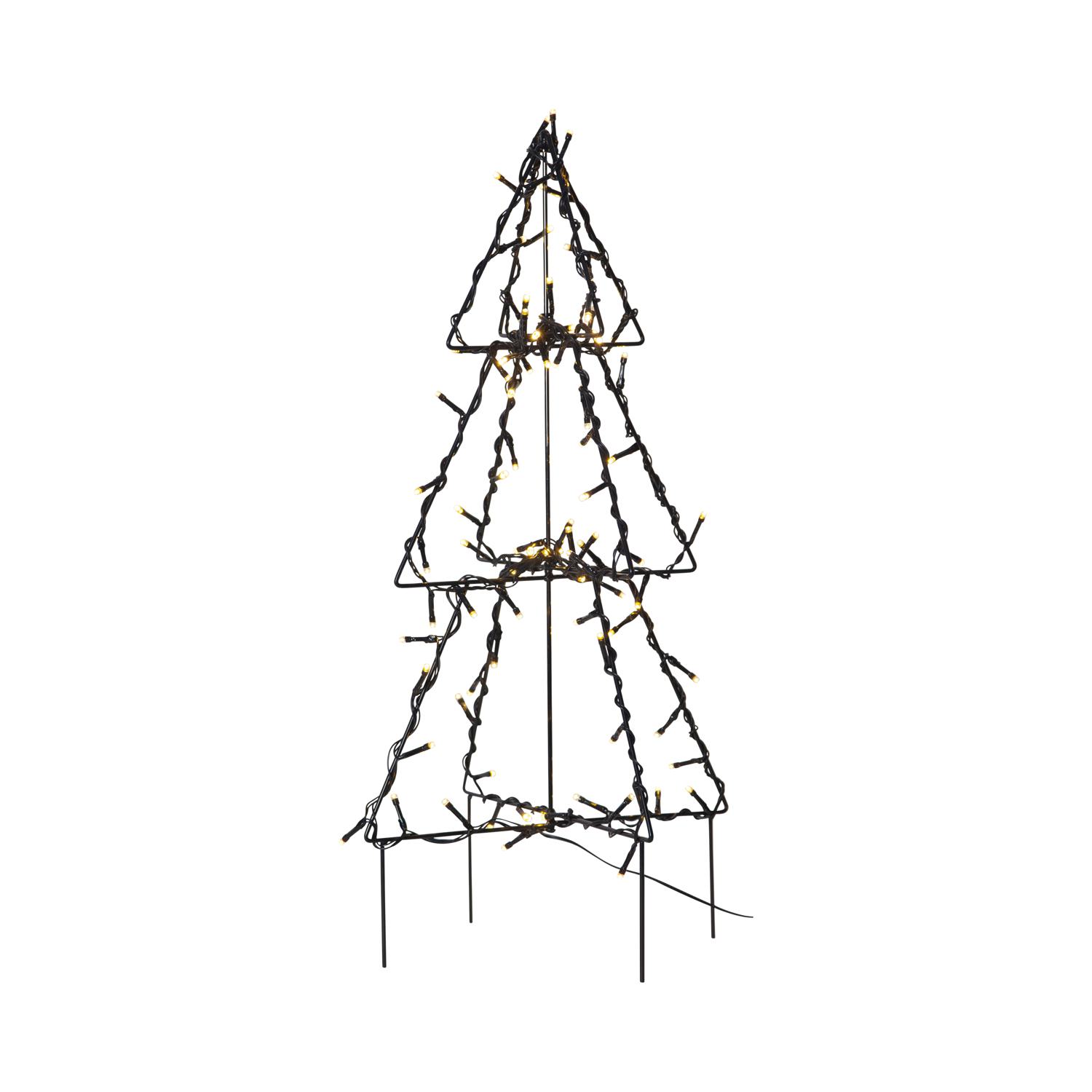Best Season Schwarz Led-Lichterbaum "Foldy", 90 Warmwhite Led
