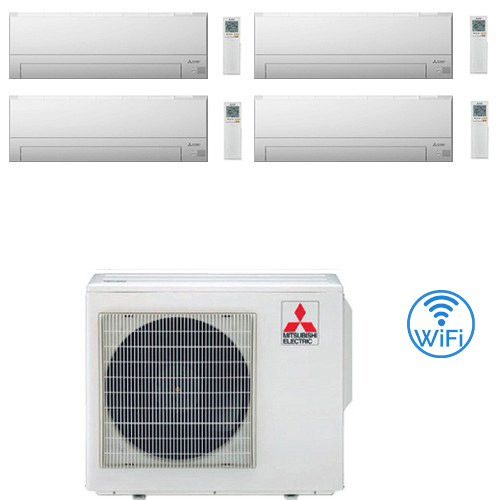 Climatizzatore Condizionatore Mitsubishi Msz-bt Wifi R32 Quadri Split Inverter 7000 + 7000 + 7000 + 9000 Btu Con U.e. Mxz-4f72vf Novitá Classe A++/a+