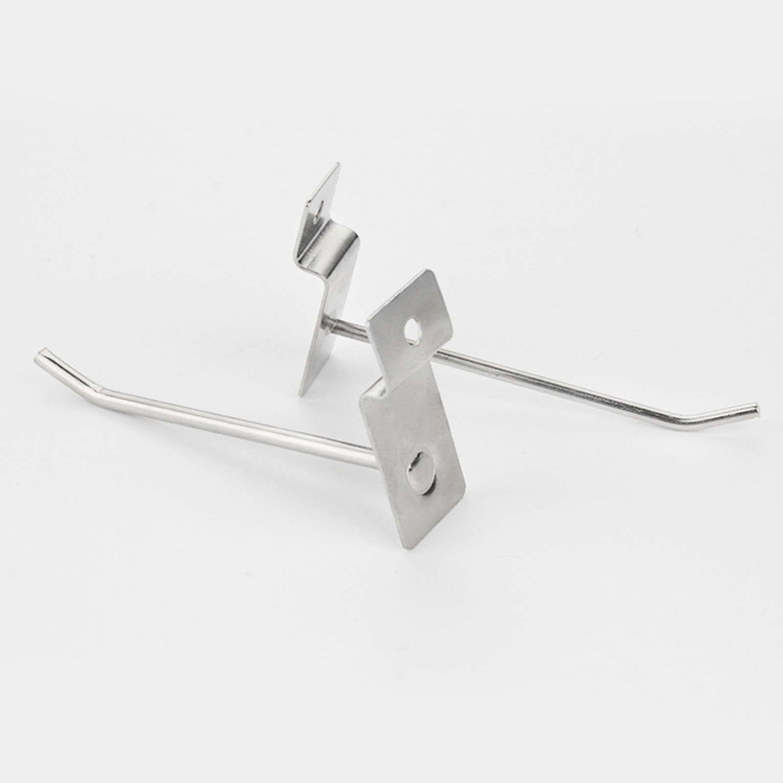 Crochets à fente pour plaque perforée en alliage d'aluminium, 15 cm, épaisseur 4 mm, lot de 100
