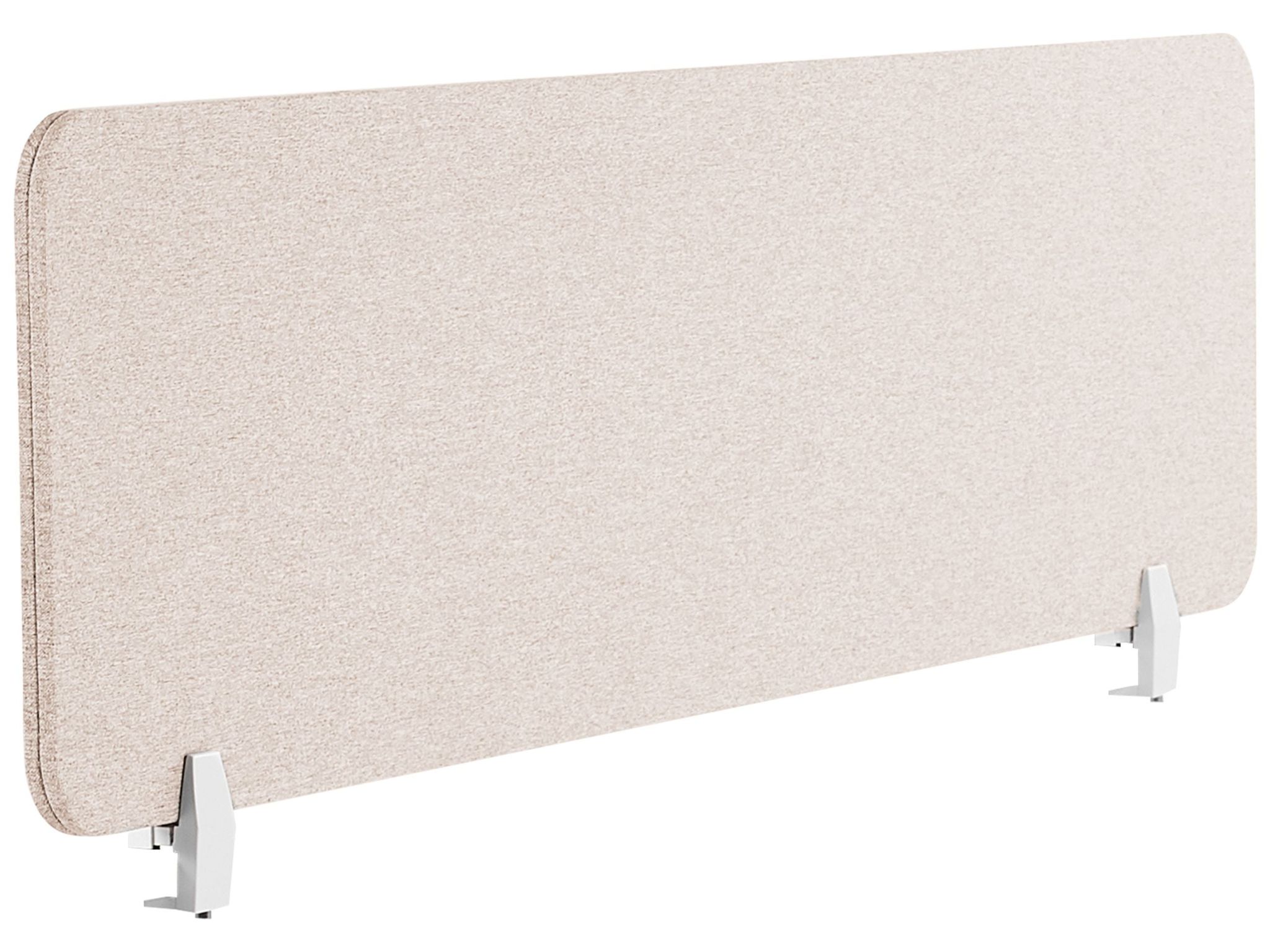 Beliani Desk Screen 160 X 40 Cm Beige Wally