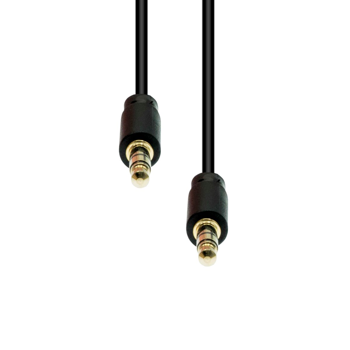 ProXtend Mini-Jack 3-Pin Slim Cable M-M Black 1M (1 m, AUX Kabel), Audiokabel - Bild 2