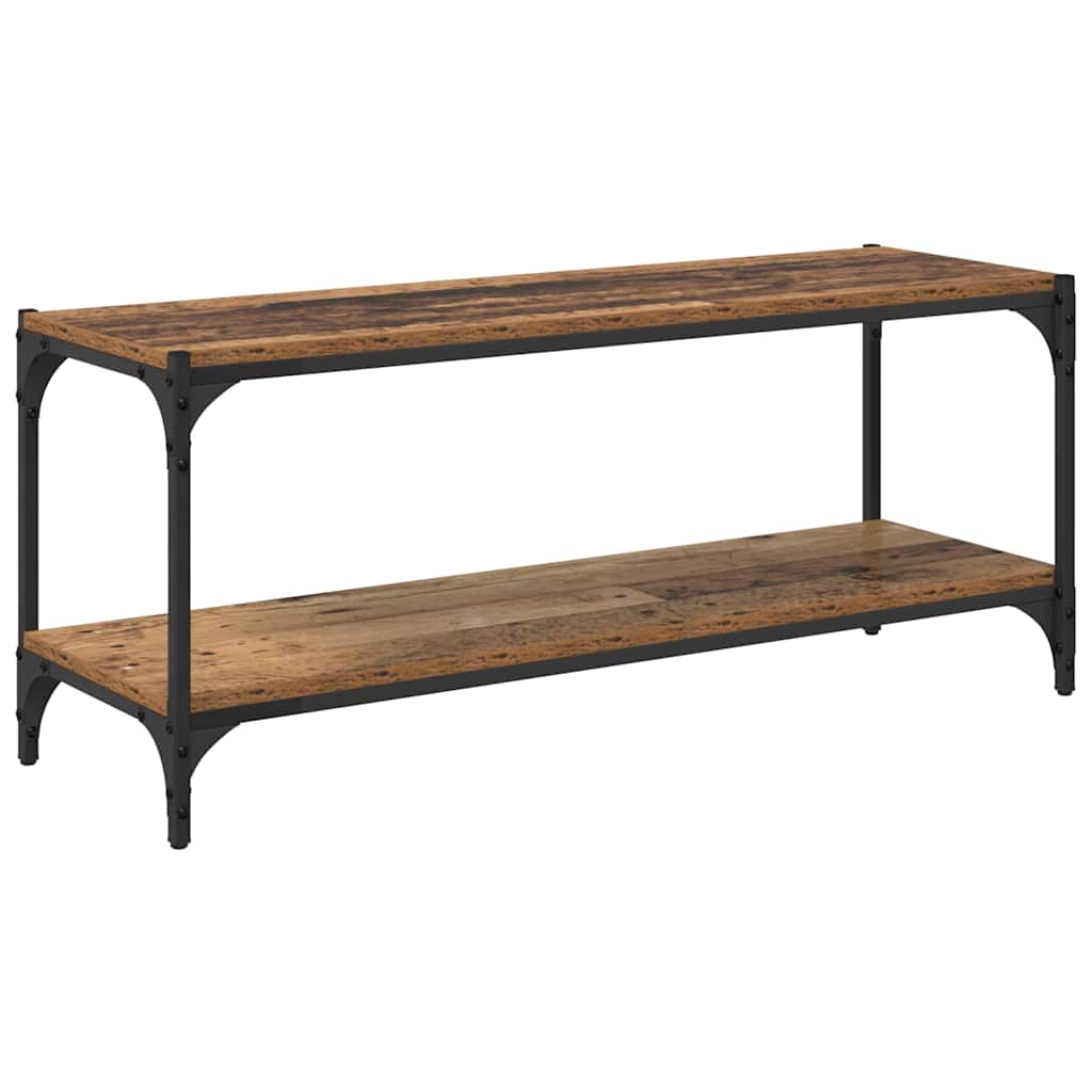 Vidaxl Tv Cabinet Old Wood 100 X 33 X 41 Cm Engineered Wood And Iron