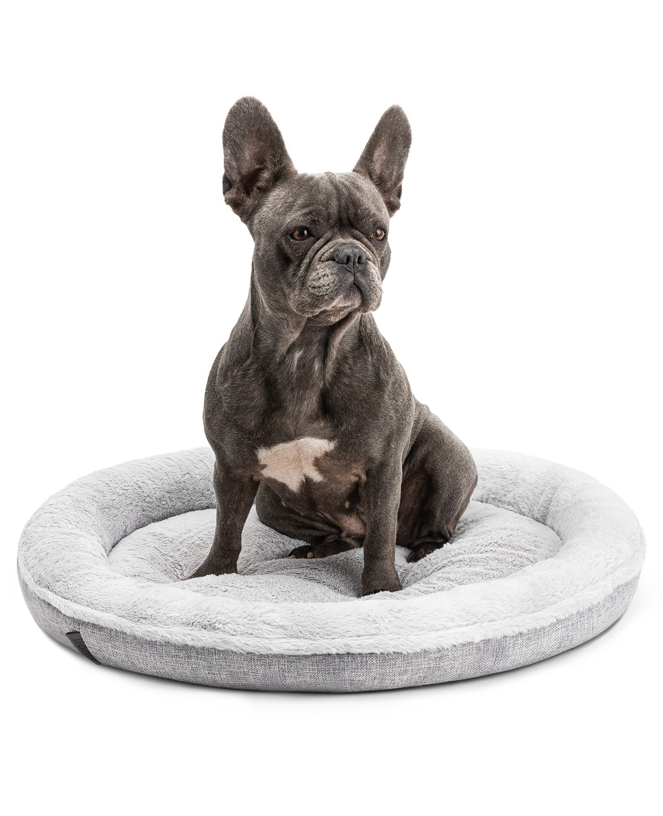 Lionto Grau Rundes Hundebett Hundekissen Hundesofa Katzenbett Donut (M) 65 Cm, - Bild 3