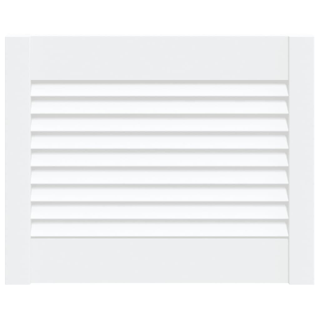 Cabinet Door Louvred Design White 39.5x49.4 Cm Solid Wood Pine Vidaxl