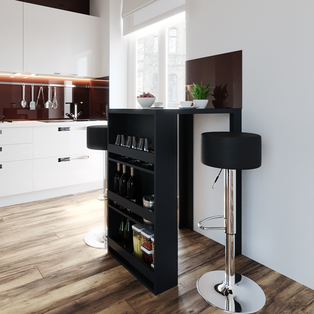Table De Bar , Anthracite, 57 X 80 Cm, Vicco